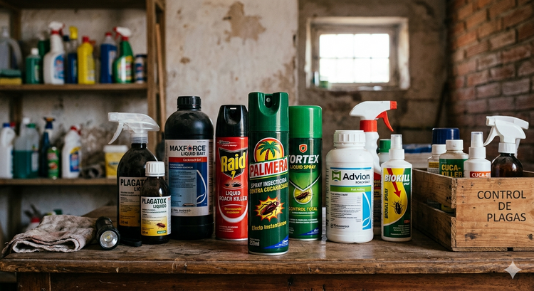 líquidos y spray mata cucarachas