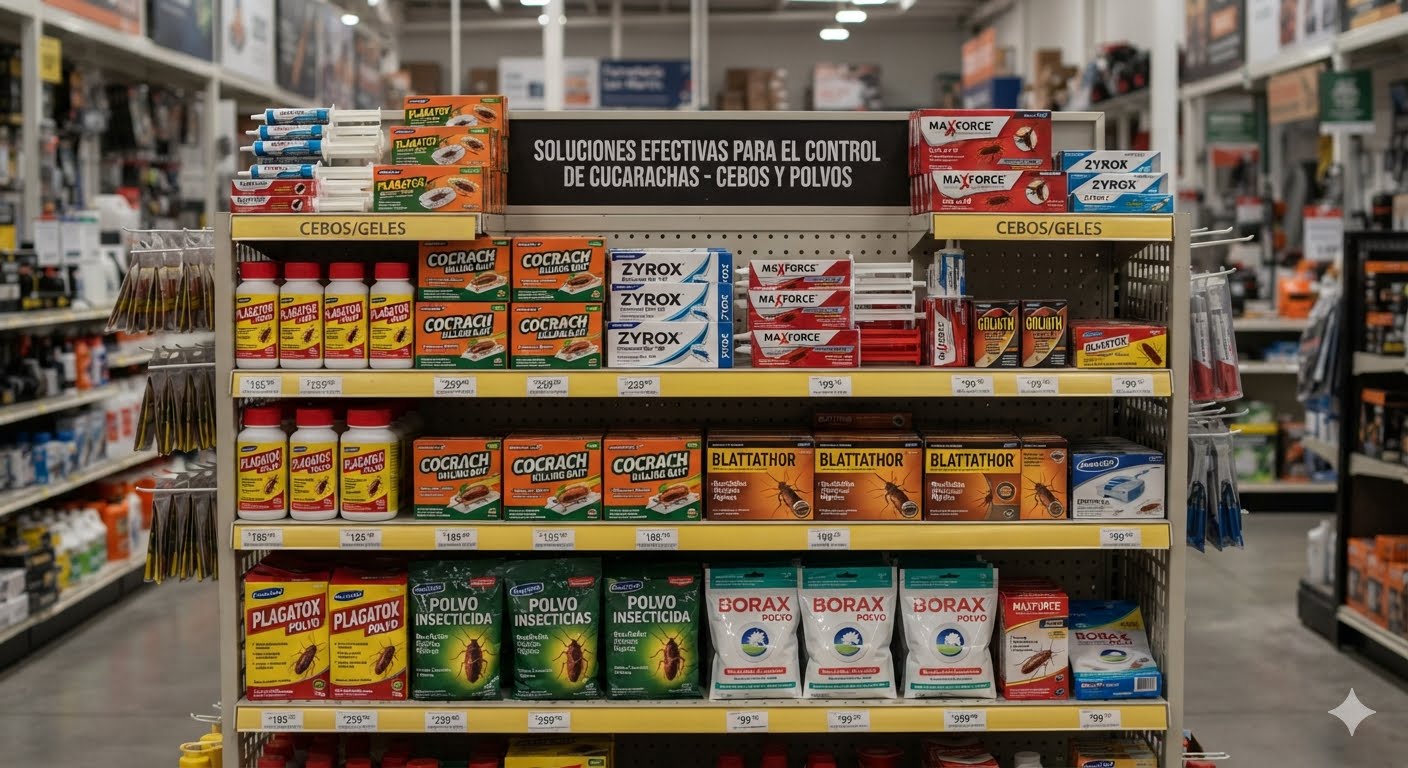 Polvos y cebos mata cucarachas