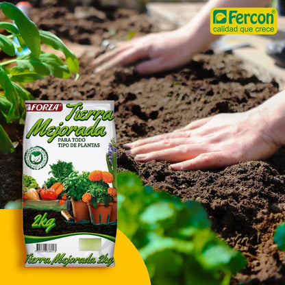 Sustrato Abono Tierra Mejorada Para Plantas X 2kg