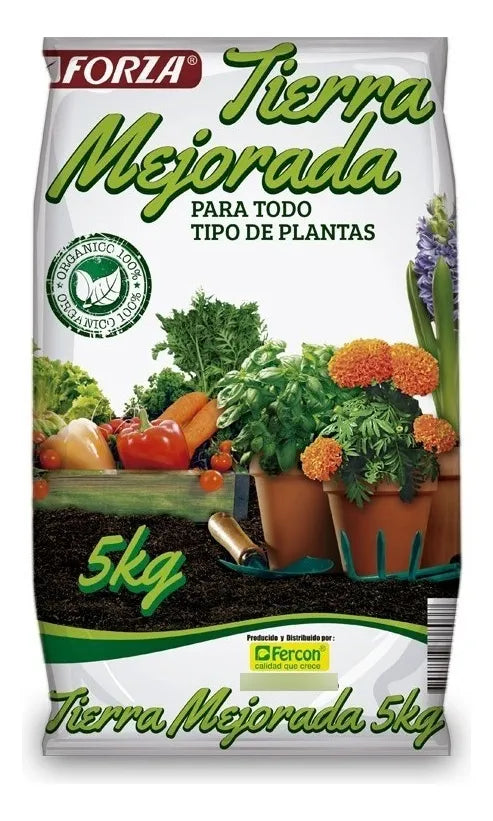 Sustrato Abono Tierra Mejorada Para Plantas X 5kg
