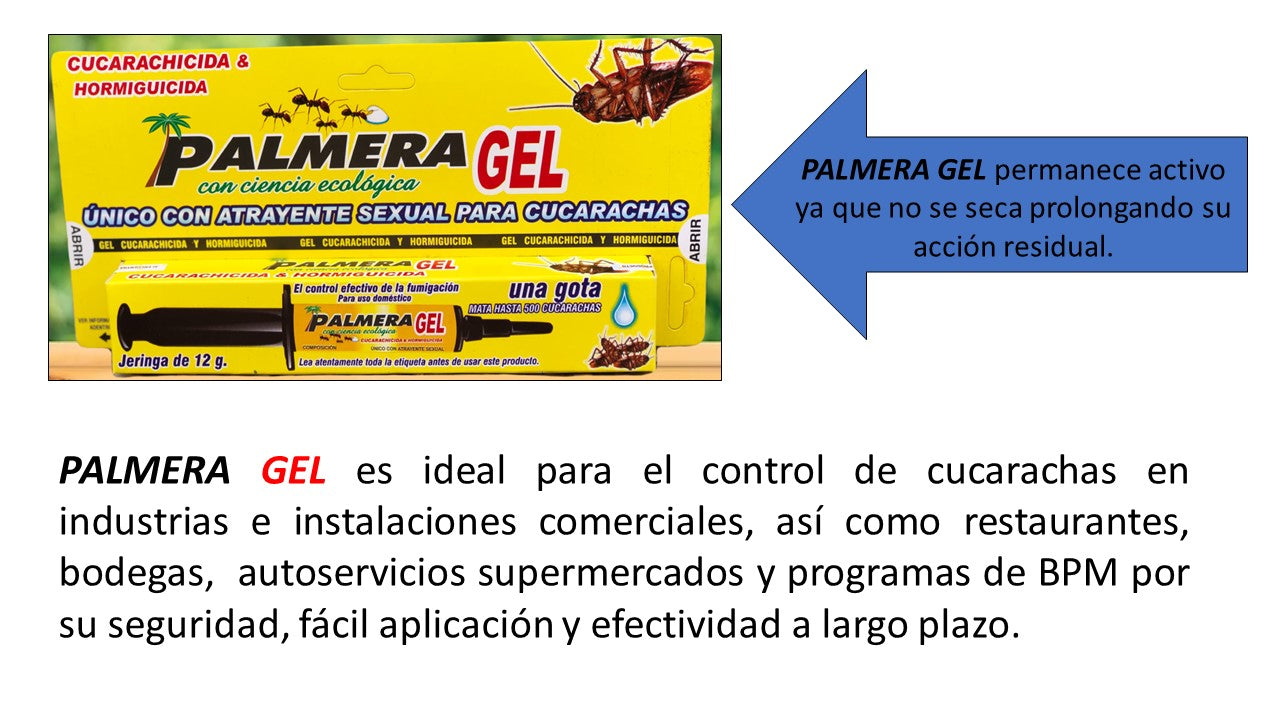 Palmera Gel Mata Cucarachas jeringa de 12gr
