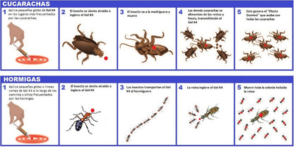 K4 Gel insecticida Mata cucarachas 6gr