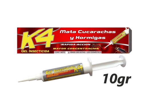 K4 Gel insecticida Mata cucarachas 10gr
