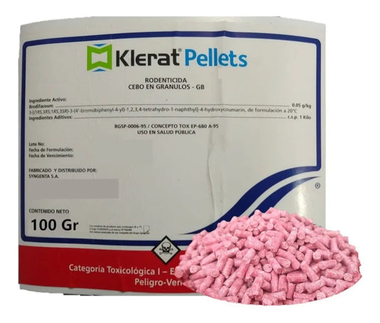 Klerat Pellets Veneno Cebo a Granel industrial 100gr
