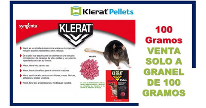 Klerat Pellets Veneno Cebo a Granel industrial 100gr
