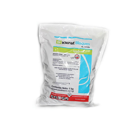 Klerat Bloques Parafinados Veneno para Ratas y Ratones para uso en exteriores 1kg