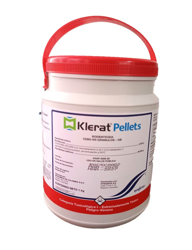 Klerat Pellets Veneno en Cebo  Rodenticida Tarro 1kg