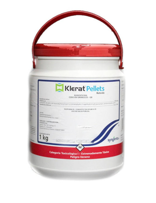 Klerat Pellets Veneno en Cebo  Rodenticida Tarro 1kg