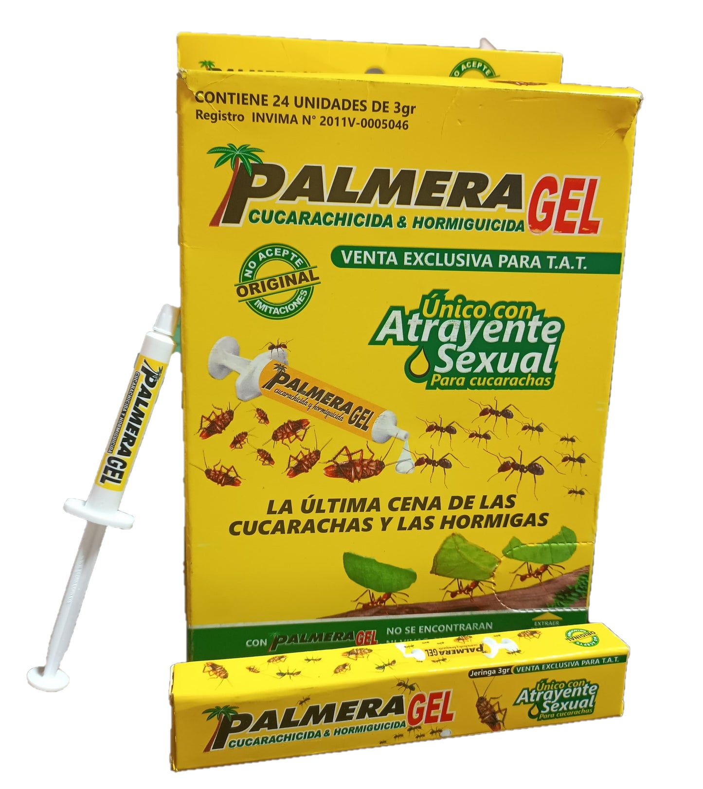 Palmera Gel Mata Cucarachas 3gr insecticida jeringa