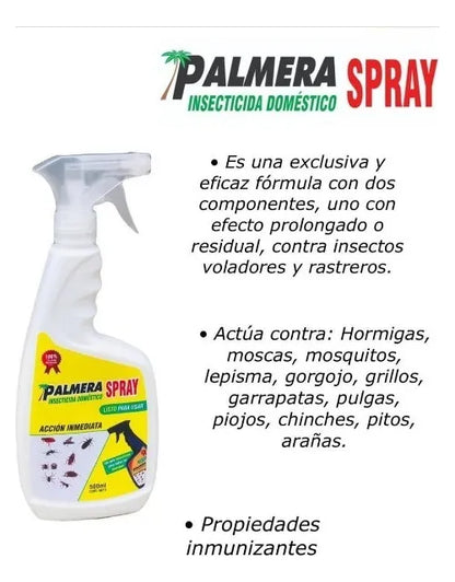 Palmera Spray Mata cucarachas insecticida liquido 500ml
